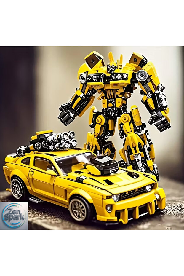 1800 Pieces Mini Building Blocks, 2-in-1 Transformable Car Model Set - 1