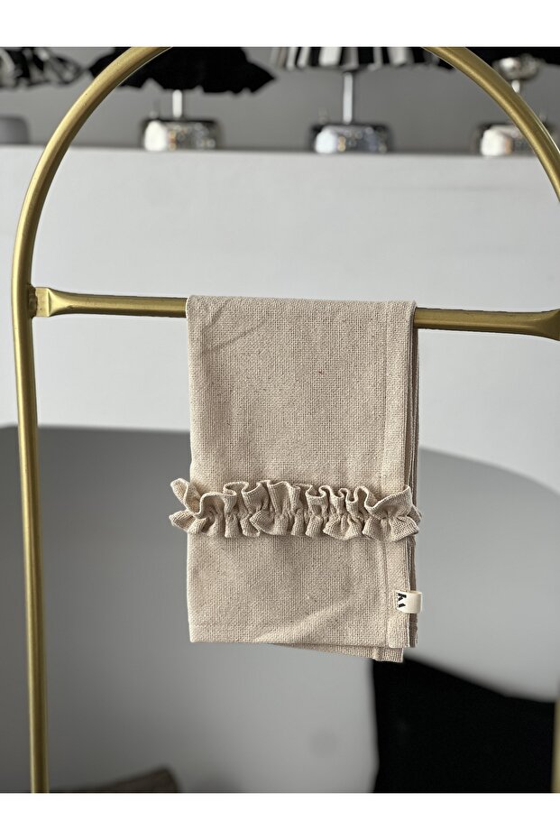Natural Linen Frilly Dishcloth