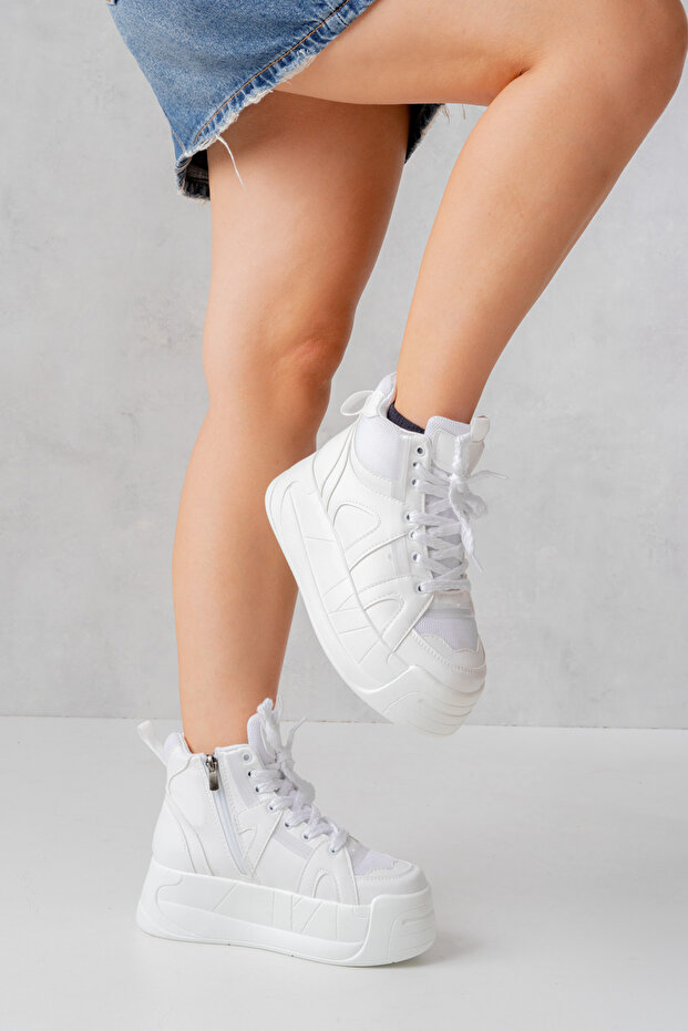 High Dora Kadın Sneaker Bot Beyaz - 4