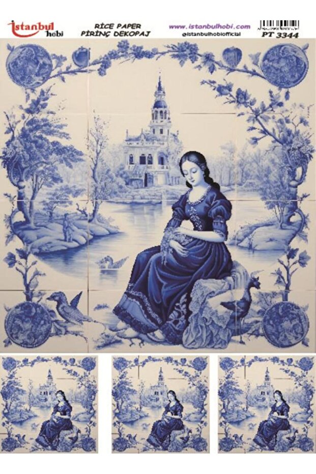 Brass Decopage Paper 30X42Cm Pt-3344 Female