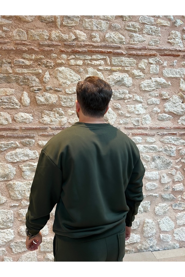 bisiklet yaka sweatshirt basic unisex - 4