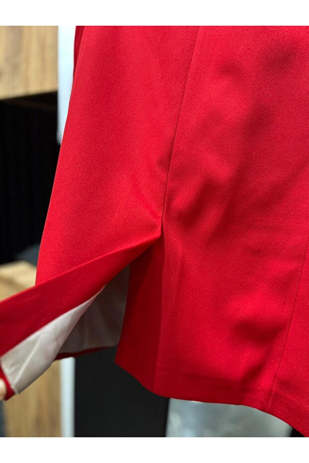 blazer ceket kırmızı - 3