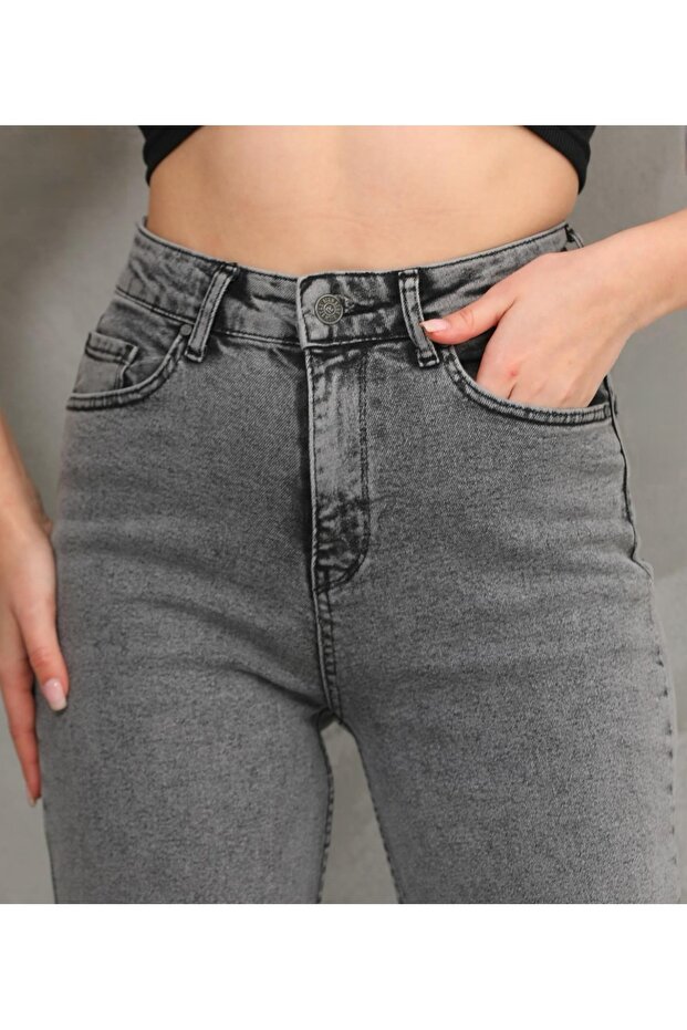 Φαρδύ τζιν παντελόνι Lycra Basic - 4