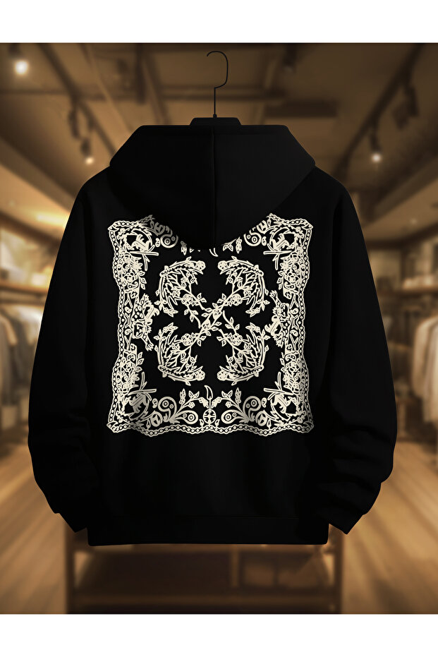 سترة شتوية سميكة بغطاء للرأس | طباعة نمطية مخصصة - 1