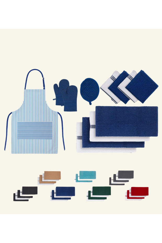 12-Piece Kitchen Essentials Set – Absorbent Dishcloths & Kitchen Towels, Non-Slip Silicone Grip