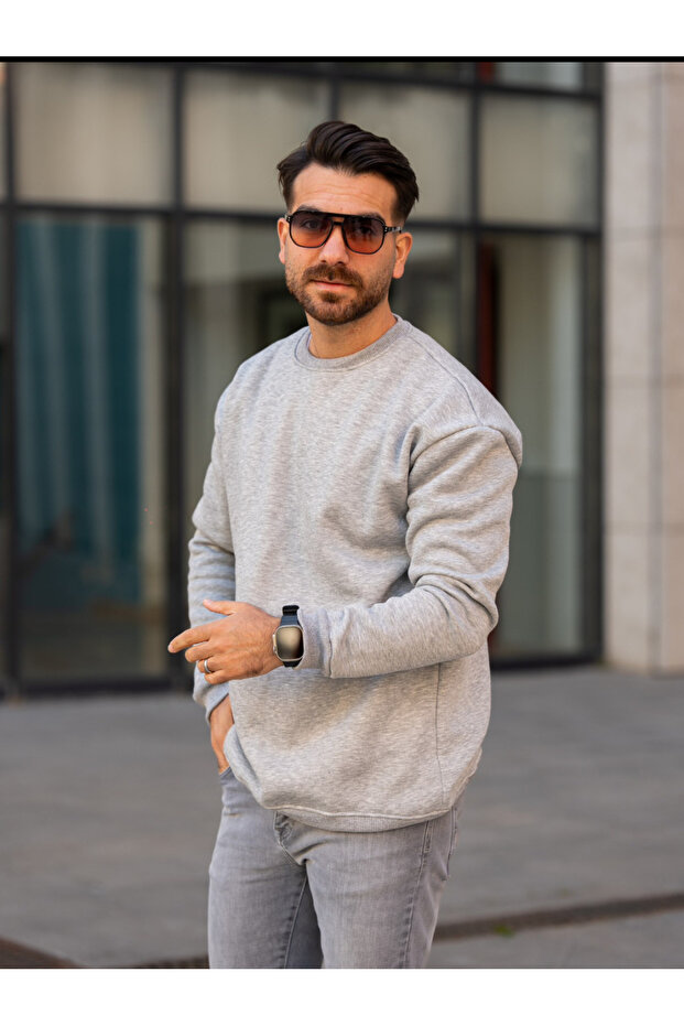 سترة رياضية بياقة دائرية بثلاثة خيوط - 2