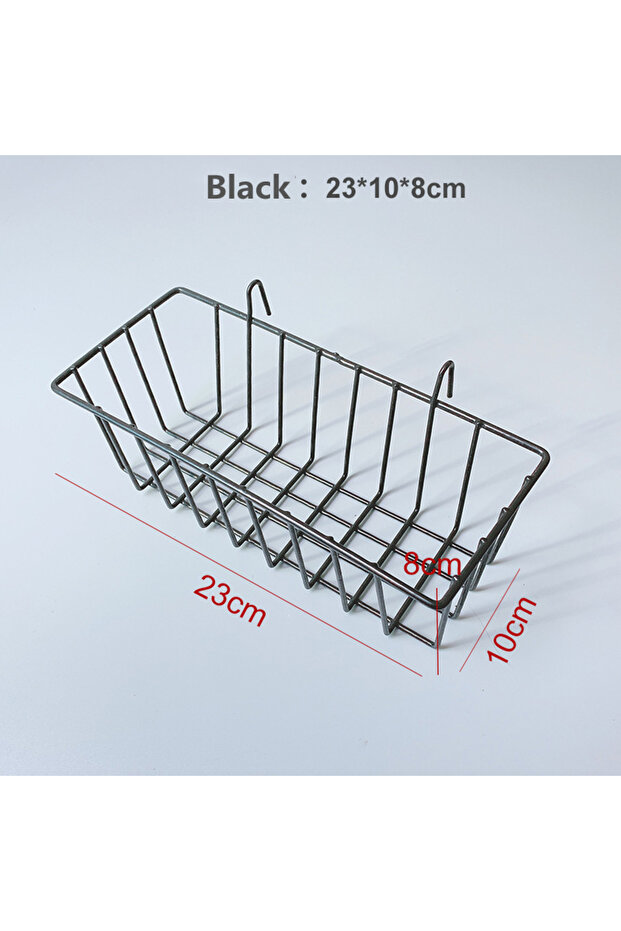 Basket-4 Grid Photo Wall Accessories Hanging Basket Wrought Iron Wall Decoration Creative Wall Decor