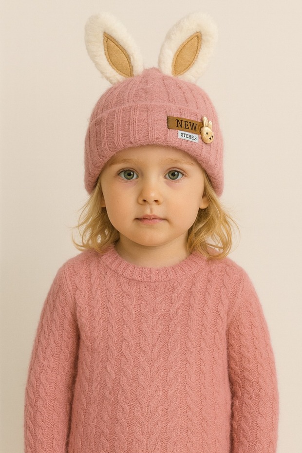 Fleece-Lined Winter Children's Hat / Girls and Boys Beanie