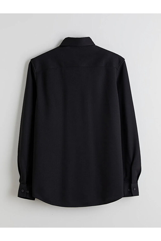 SOUTHBLUE Siyah Regular Fit Desenli Uzun Kollu Erkek Gömlek - 3