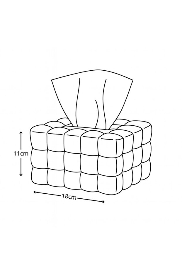 علبة مناديل بتصميم مكعبات حجرية عصرية - 2