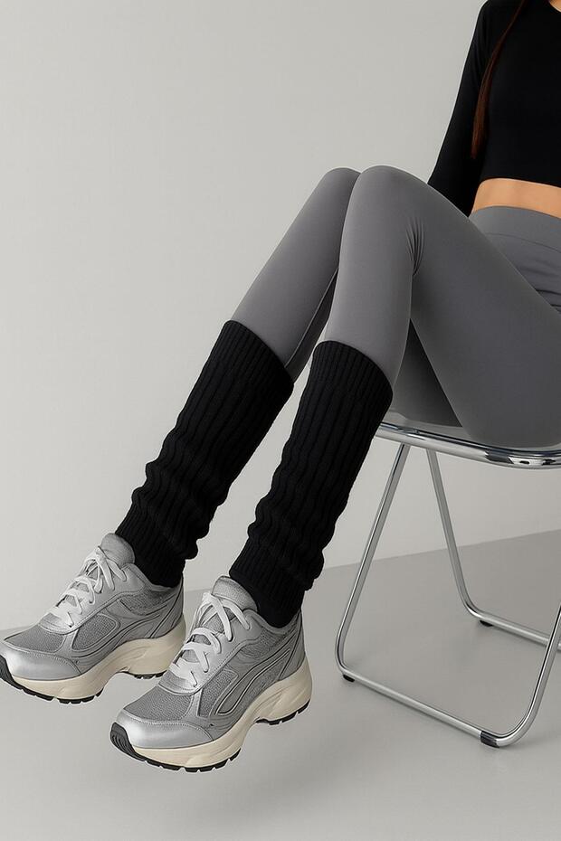 3 Çift Basic Kalın Pamuk Karışımlı Tozluk - 8