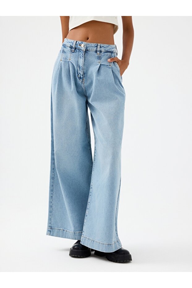 Pleated Palazzo Palazzo Fit Women's Trousers