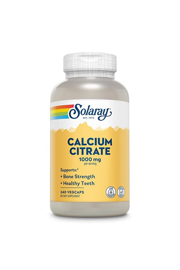 Calcium Citrate 1000mg - Supports Bone & Teeth Health - 240 VegCaps