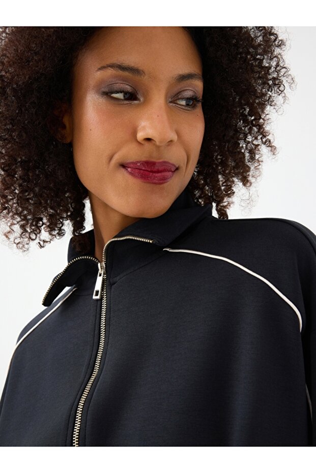 Long Crop Kadın Sweatshirt - 4