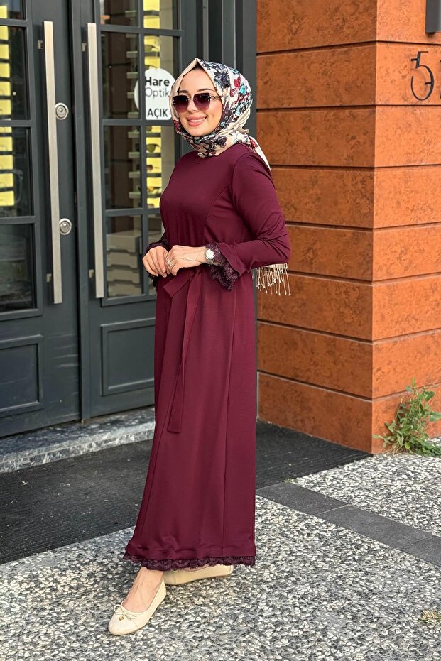 Elbise 38823 Bordo - 1