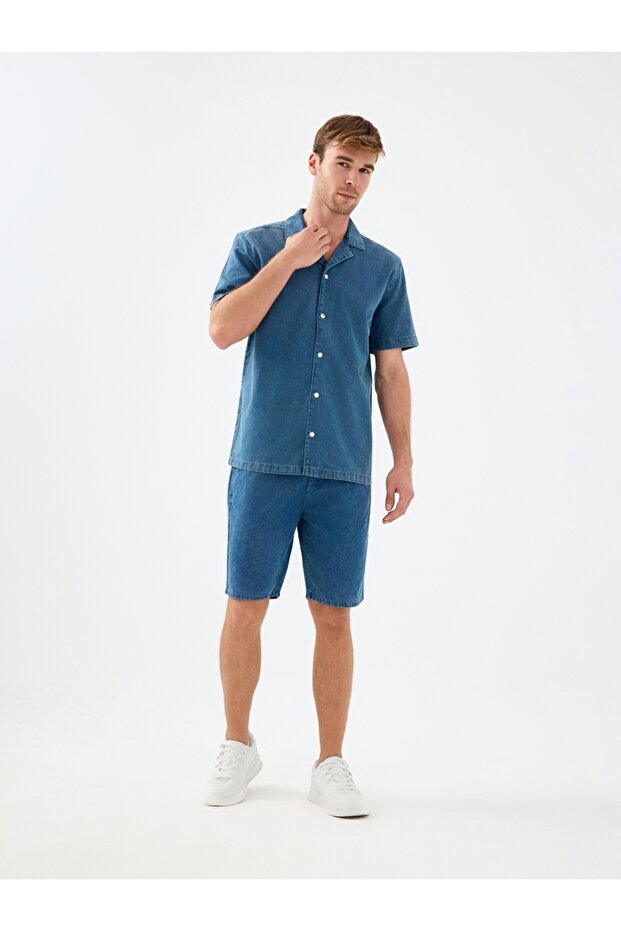 Straight Fit Erkek Şort - 1