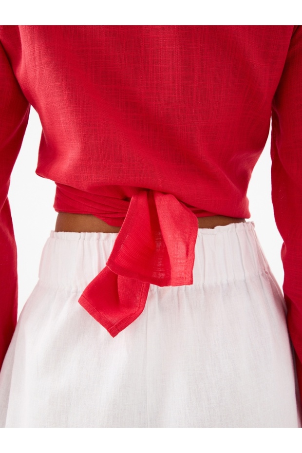 Crop Kadın Gömlek U.kol - 4