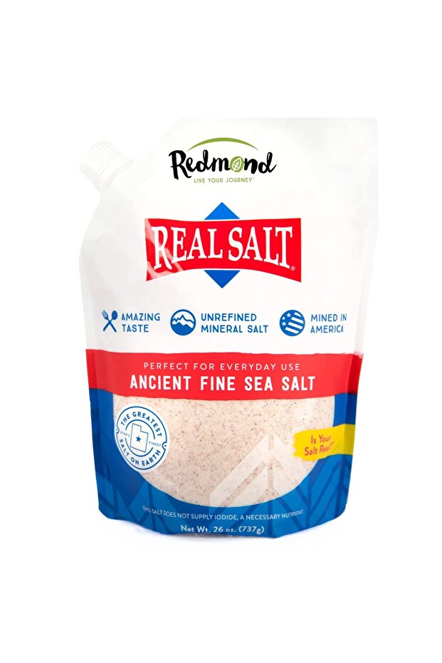 Real Sea Salt - Natural Unrefined Gluten Free Fine, 26 Ounce Pouch (1 Pack)