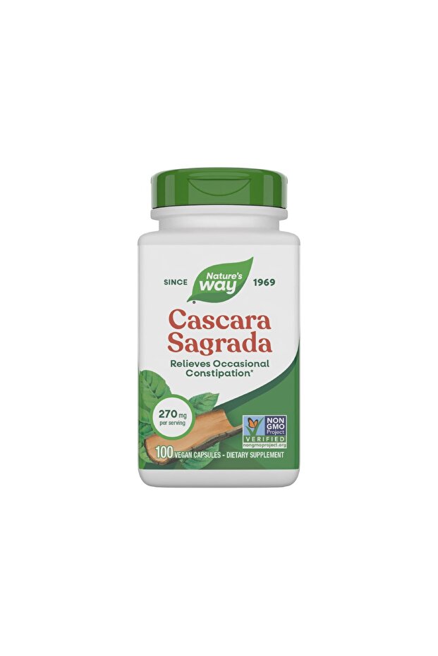 Cascara Sagrada Bark, 270 mg, 100 Capsules for Occasional Relief
