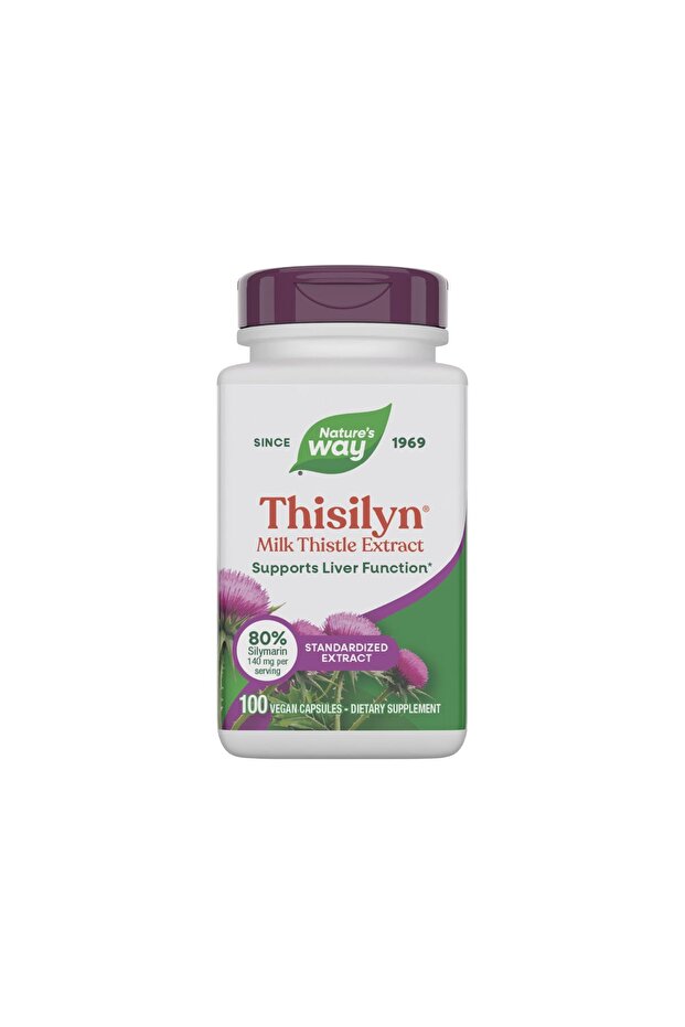 Thisilyn Milk Thistle Extract, Supports Liver Function, Vegan, 100 Capsules
