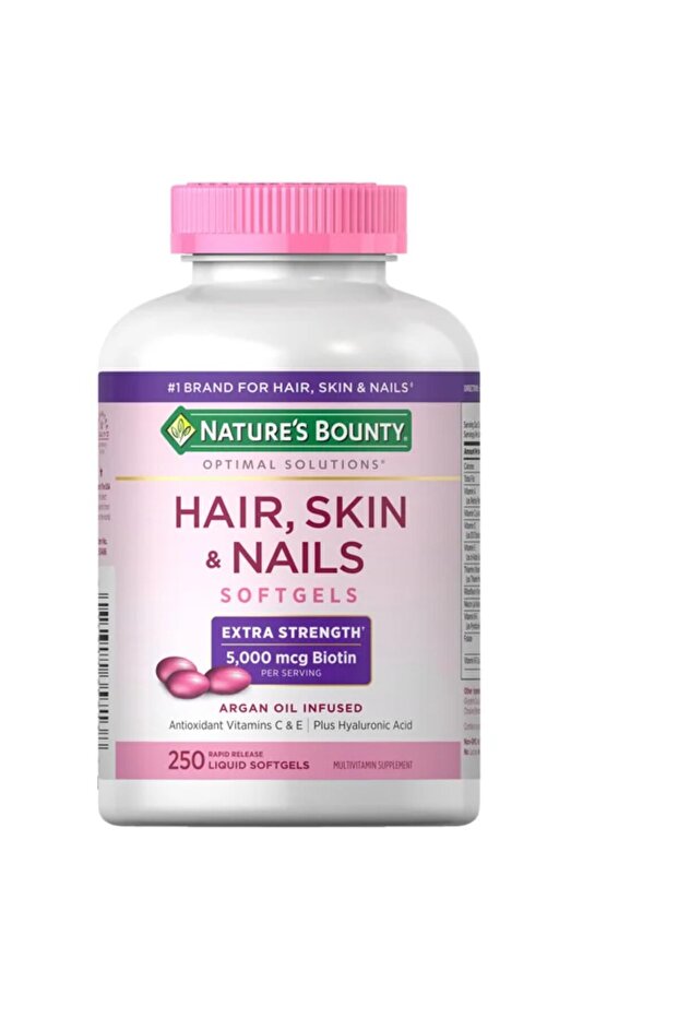 Hair Skin and Nails 5000 mcg of Biotin - 250 Coated Tablets Extra Strength
