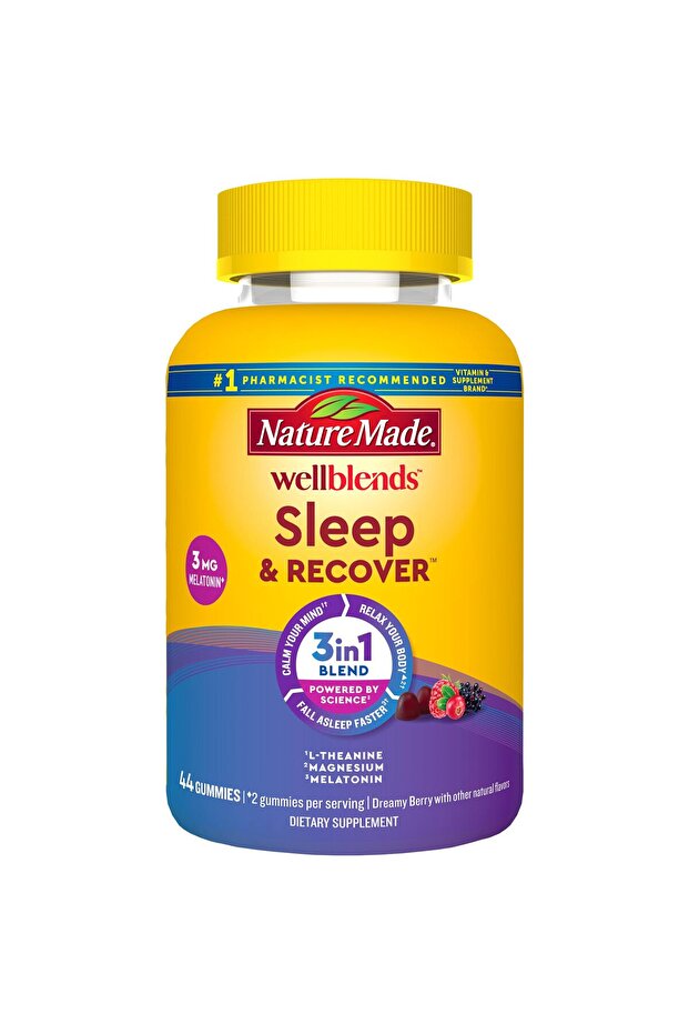 Wellblends Sleep and Recover Gummies with Melatonin, L-Theanine & Magnesium