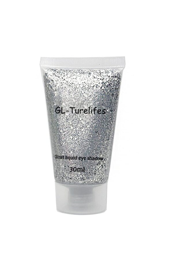 30ml Chunky Glitter Liquid Eyeshadow Gel for Face & Hair (#06 Silver)