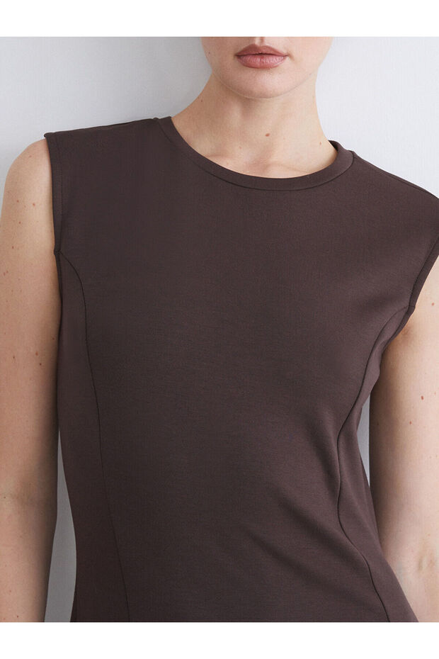 Bisiklet Yaka A Kesim Elbise - 3