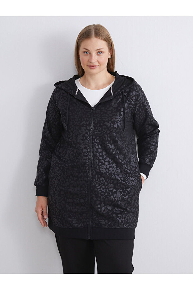 LCW Modest YENİ SEZON Kapüşonlu Desenli Kadın Hırka - 2