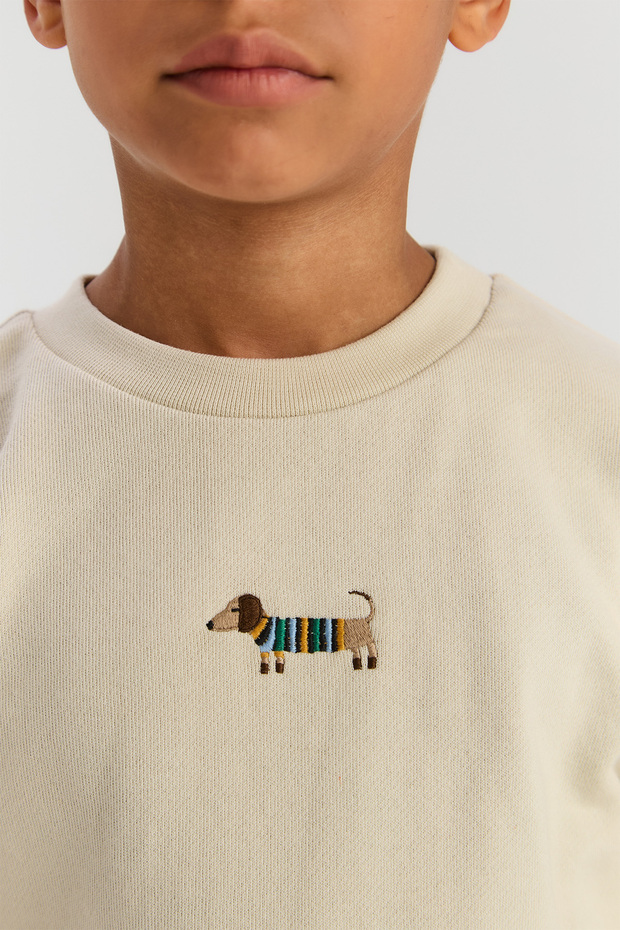 Boy Beige Sweatshirt - 3