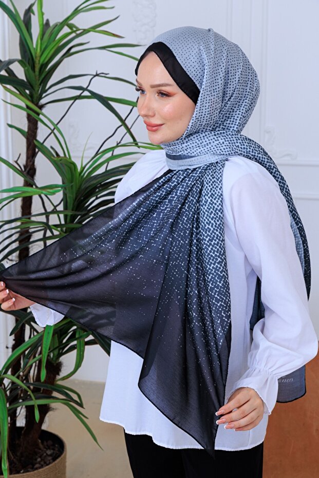 Rhythmic Patterned Digital Soft Shawl - 6