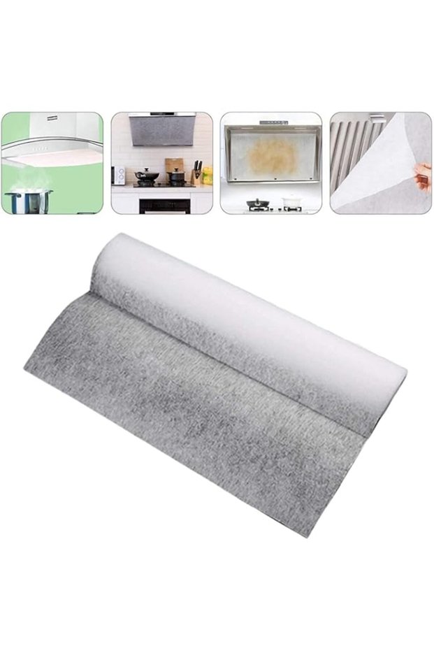 Bukela 1 Roll Range Hood Filter Paper, Style Oil-Proof Sticker, Filter Screen Oil-Absorbing Paper, N