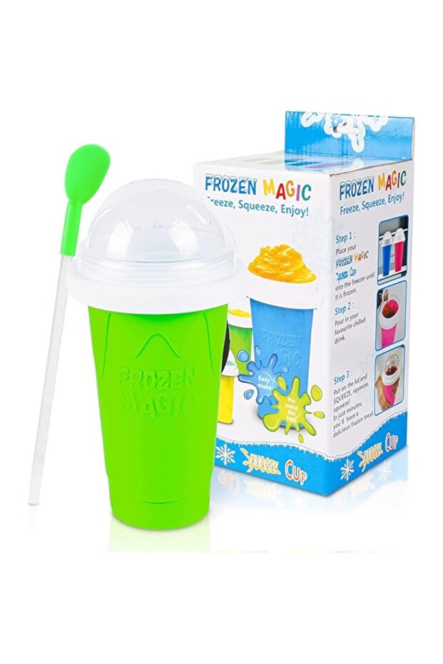 AUTOYSUR Slushy Cup Slushie Cup Maker, Double Layers Slushie Cup, DIY Homemade Squeeze Icy Cup, Fast