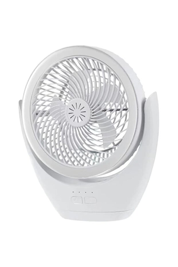 Desk Fan with LED Light, Desktop Fan with 3 Speeds, Strong Airflow Work Quiet Powerful and Portable