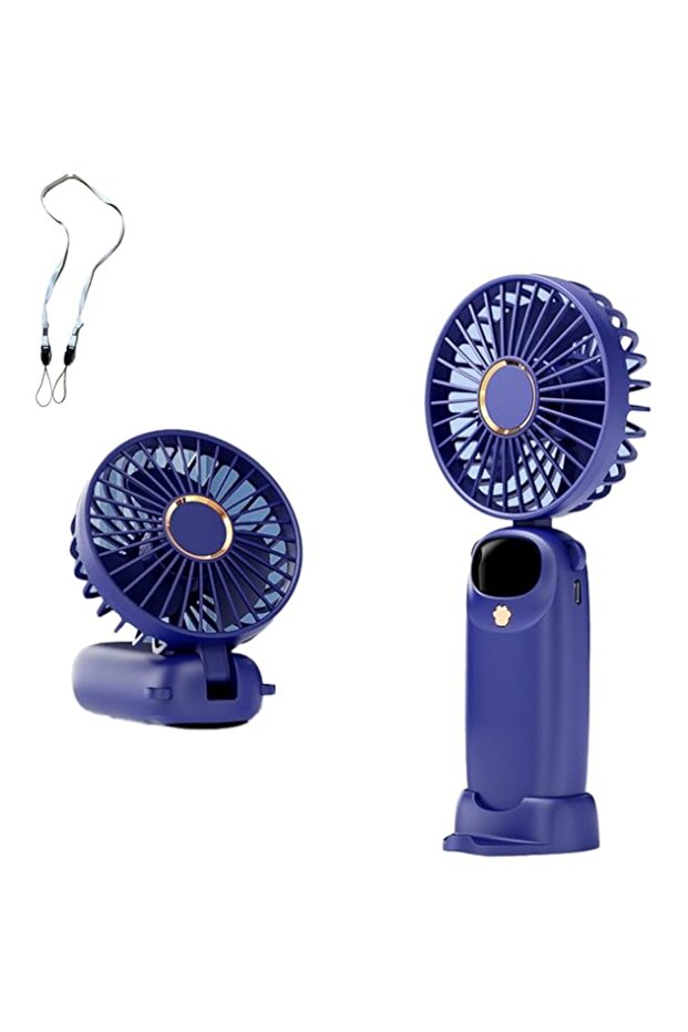 JOZUTTOW Portable Handheld Fan, Battery Operated Fan, 3 Speeds Personal Fan with Base, Digital Displ