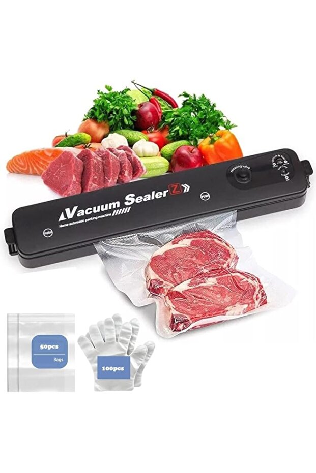 IS MUHE Vacuum Sealer Machine, with 50Pcs Seal Bags for Food Saver Storage and Sous Vide, Automatic