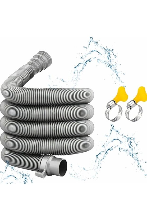 TERMEO Premium Universal Washing Machine,Dishwasher Drain Hose Outlet Water Pipe with 2 Steel Clamps