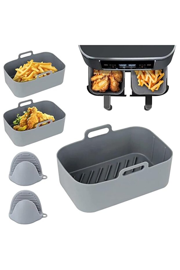 MIXDE Air Fryer Silicone Pot for Ninja Foodi DZ201/DZ401,2 Pieces