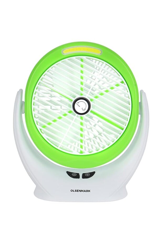 Olsenmark 6" Rechargeable Mini Fan- OMF1874, COB Light with Long Working Hours and 3 Wind Speed, Pow - 1