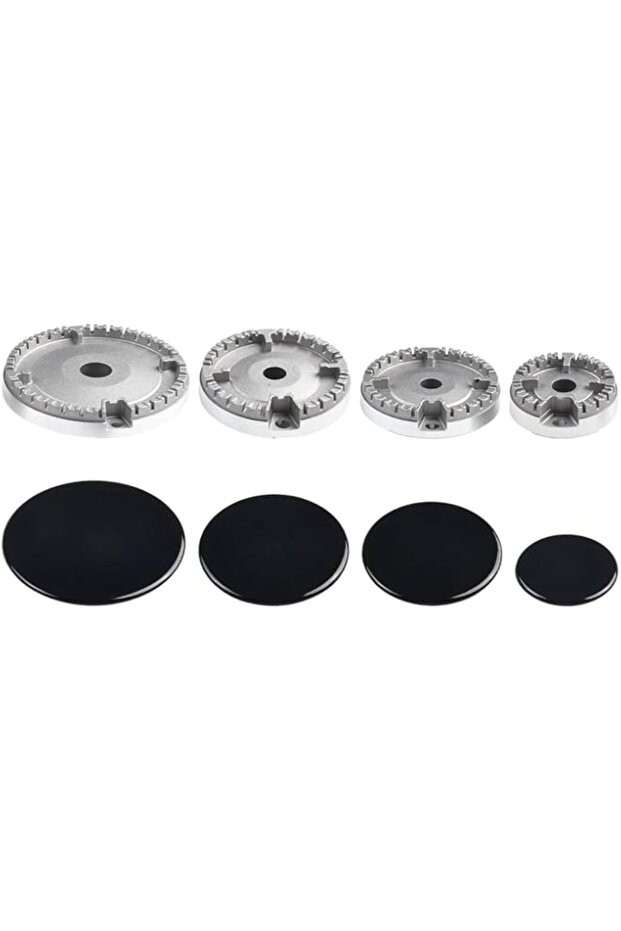 STAYOUNG 8PCS Gas Stove Burner Replacement - Universal Cooker Hat Set, Durable, Not Easy to Deform,