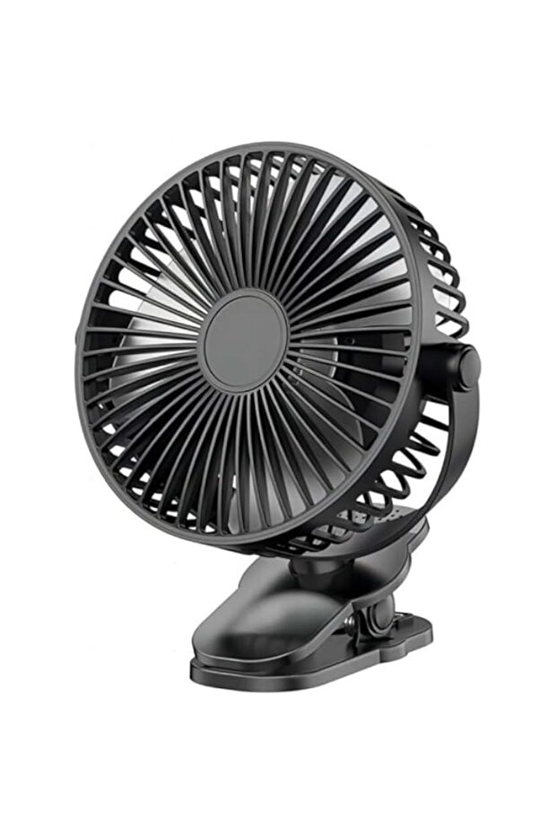 Portable Clip on Fan, 5000mAh Rechargeable Battery Mini Fan with Clip on Fan Sturdy Clamp 5 Speeds C