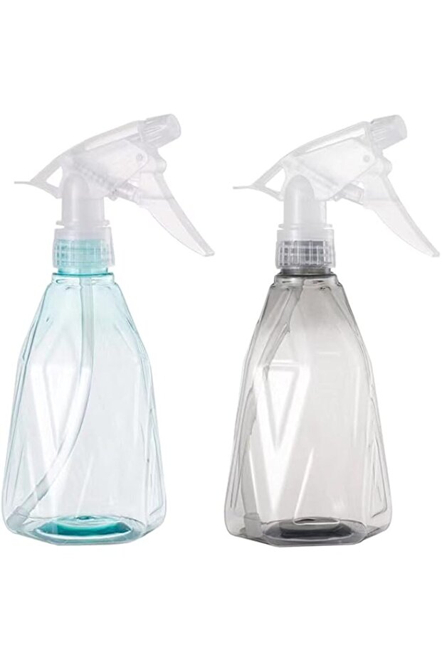 Qiccijoo Plastic Spray Bottles 2 Pack 500ml/17oz Empty Spray Bottles for Cleaning,Hair, Solutions, P