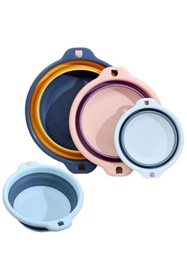 Collapsible Basin,Washing Tub Set of 3, Foldable Washing Basin, Portable Plastic Laundry Tub, Washin