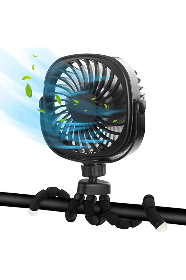 ZertyIre Mini Portable Fan, Baby Stroller Fan, Car Seat Fan, Desk Fan, with Flexible Tripod Fix on S