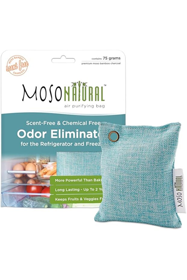 MOSO NATURAL Fridge Deodorizer, Keeps Your Refrigerator and Freezer; Fresh, Dry and Odor Free For Up
