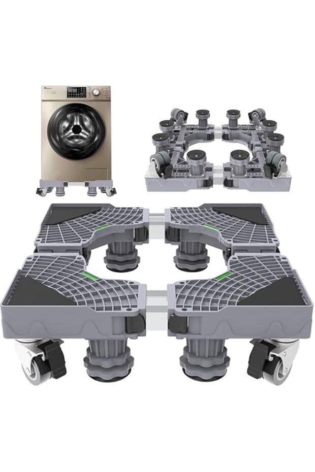 DAYONG Washing Movable Base, Universal Fridge Washing Machine Stand, Adjustable Furniture Dolly with