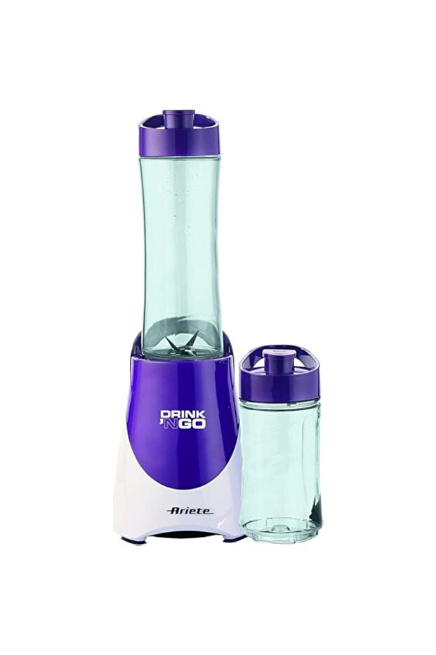 Ariete Drink N Go Smoothie Maker / Blender 300W with 570ml and 400ml Take Away Bottles, 2 Speed Sett - 1