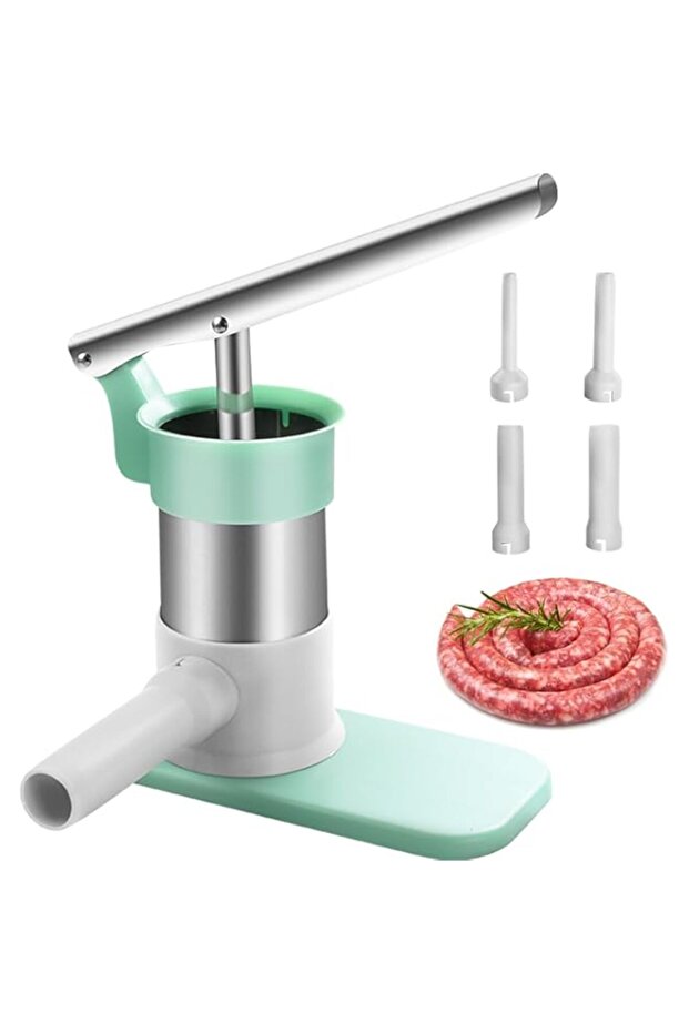 NALACAL Sausage Stuffer with 4 Stuffing Tubes, Manual Sausage Stuffer Machine Vertical, Effort-savin