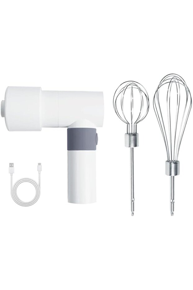 NALACAL Electric Mixer Whisk with 2 Mixing Heads, USB Rechargeable Cordless Hand Handheld Electric B