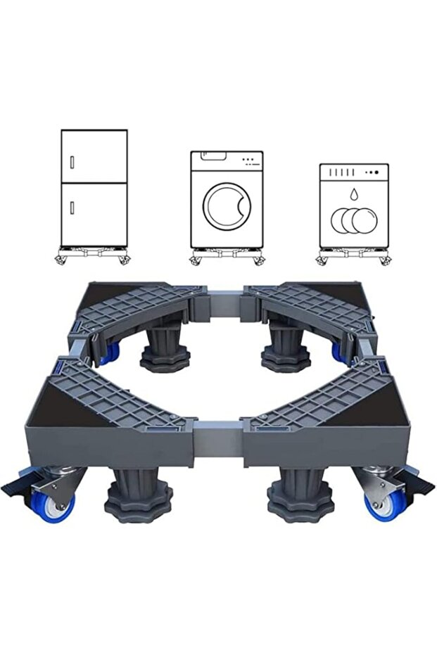 AiheArron Washing Machine Stand Base Furniture Mini Fridge Stand with 8 Strong Feet and 4 Wheels Ref